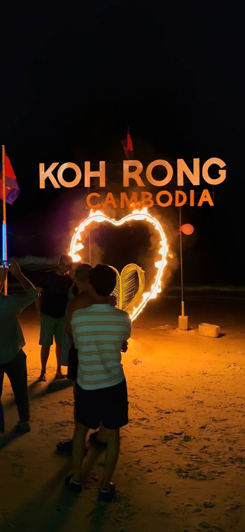 Last night at Onederz Koh Rong #onederzkohrong #fireshow #valentinesday #island&nbsp;#love